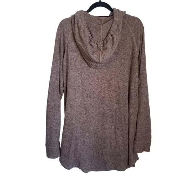 Torrid Size 3 Brown Hooded Oversized Pullover Knit Ling Sleeved Hoody - Picture 8 of 13